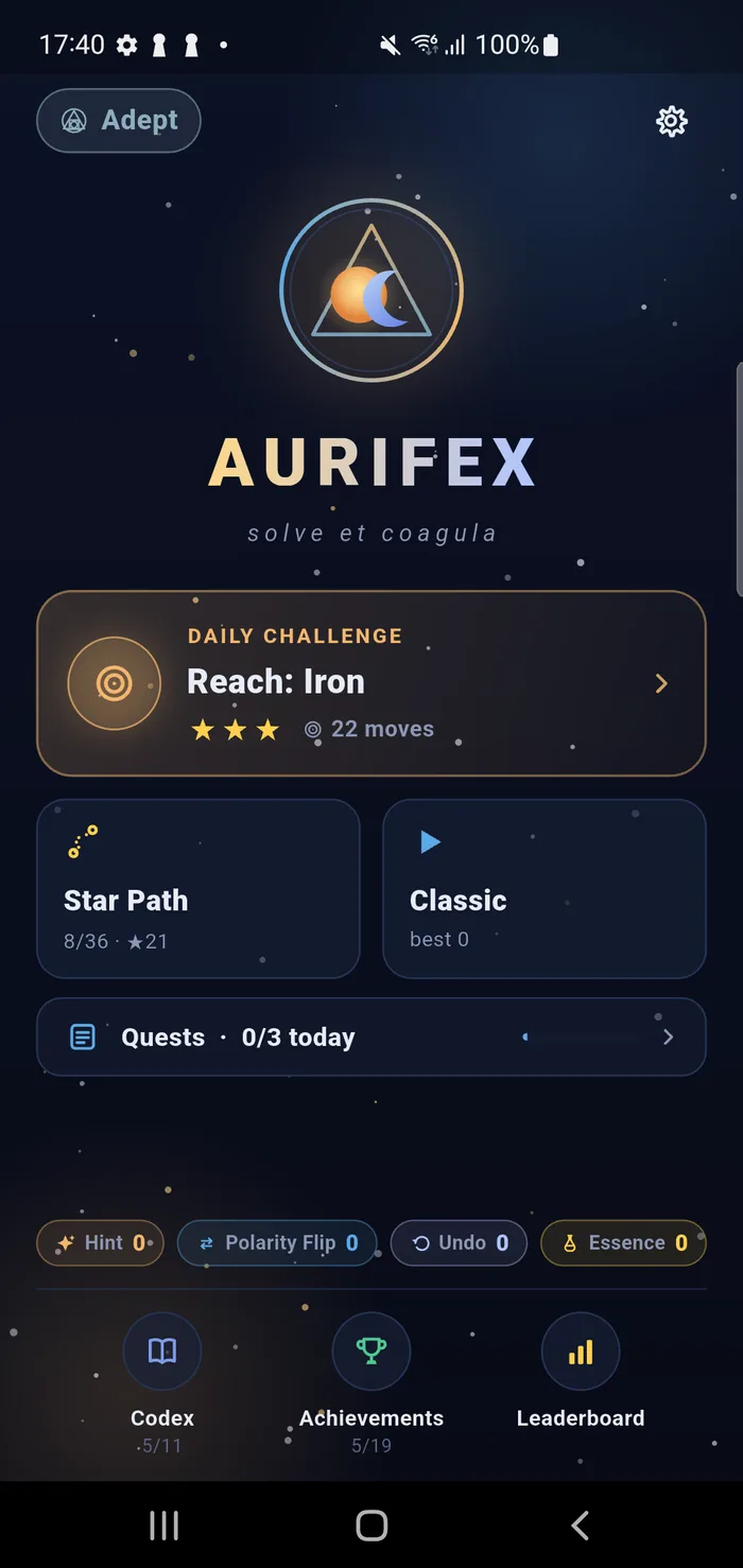 Aurifex — app screen