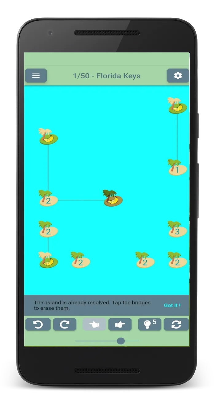 Islands · Hashi — app screen