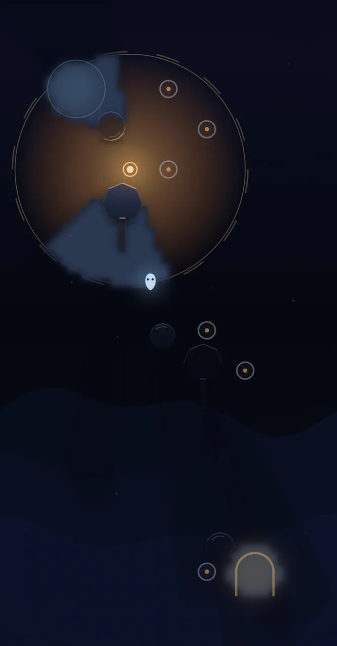 A Lampion scene: the lantern's glow and the soul at the edge of shadow